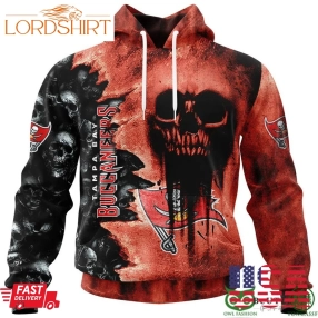 Buccaneers Halloween Cemetery Skull 3D Hooodie Sweatshirt