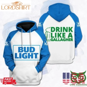 Bud Light Beer Drink Like A Gallagher 3D Hoodie