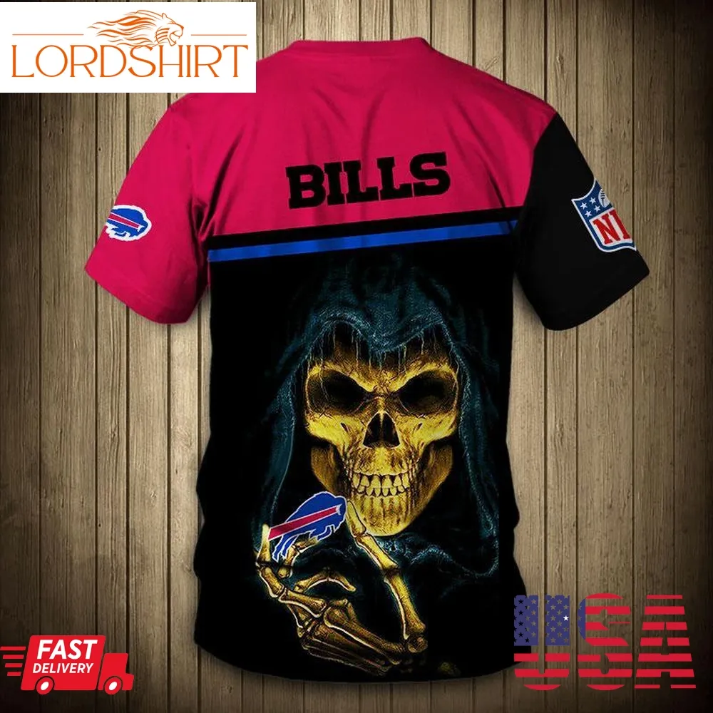 Buffalo Bills 3D Hand Skull T Shirts Short Sleeve