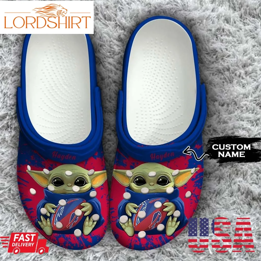 Buffalo Bills Baby Yoda Crocs Classic Clogs Shoes Design Outlet For Adult Men Women