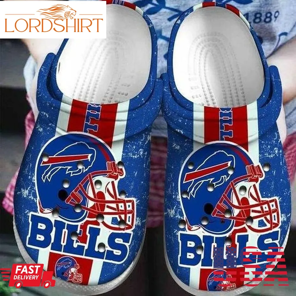 Buffalo Bills Football Crocs Crocband Clog Comfortable Water Shoes