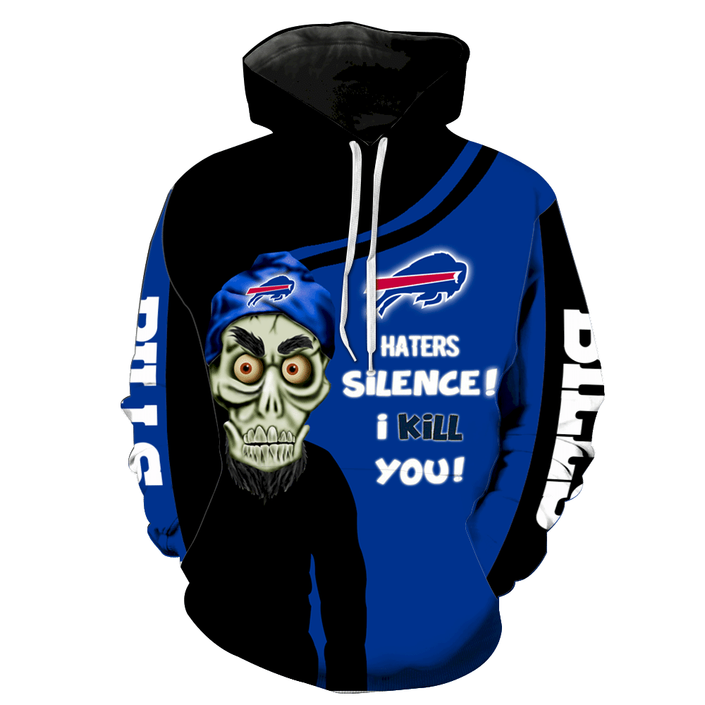 Buffalo Bills Skull Full All Over Print V1414 Hoodie Zipper