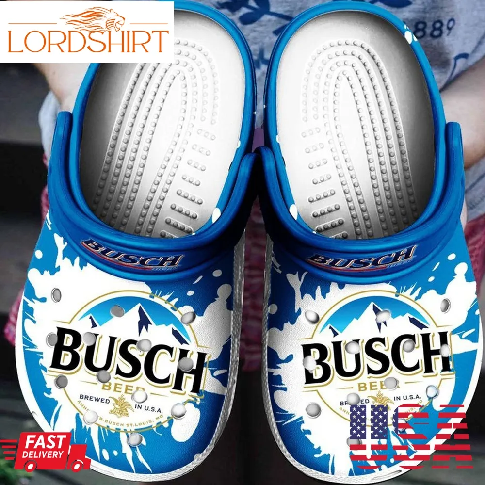 Busch Beer For Men And Women Gift For Fan Classic Water Rubber Crocs Crocband Clogs, Comfy Footwear