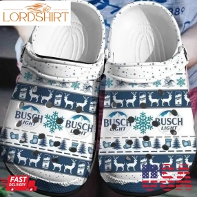 Busch Light Beer Christmas Ugly Pattern Crocs Crocband Clog Shoes For Men Women