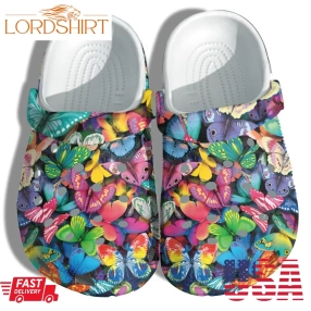 Butterflies Pattern Crocs Clogs Shoes Gifts For Birthday Thanksgiving   Bpattern108