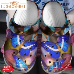 Butterfly Personalized Clog Custom Crocs Comfortablefashion Style Comfortable For Women Men Kid Print 3D Butterfly Gradient