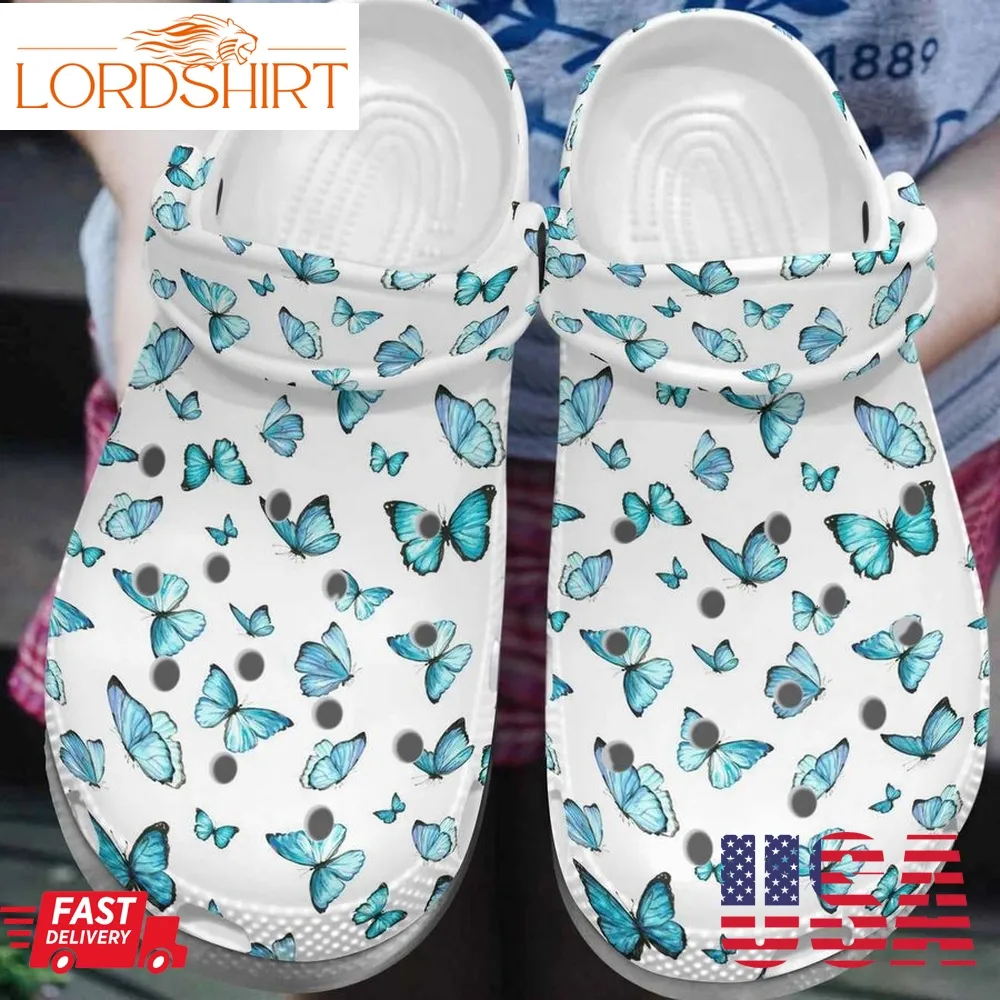 Butterfly Personalized Clog Custom Crocs Comfortablefashion Style Comfortable For Women Men Kid Print 3D Dancing Butterfly