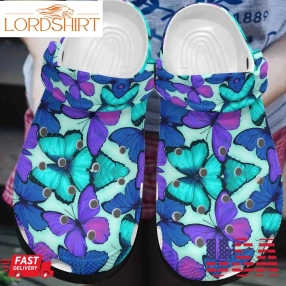 Butterfly Personalized Clog Custom Crocs Comfortablefashion Style Comfortable For Women Men Kid Print 3D Fly High