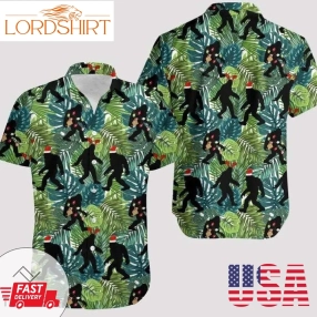 Buy Funny Big Foot Christmas Hawaiian Aloha Shirts V