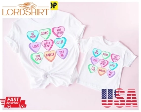 Candy Hearts Valentines Trending Unisex Shirt