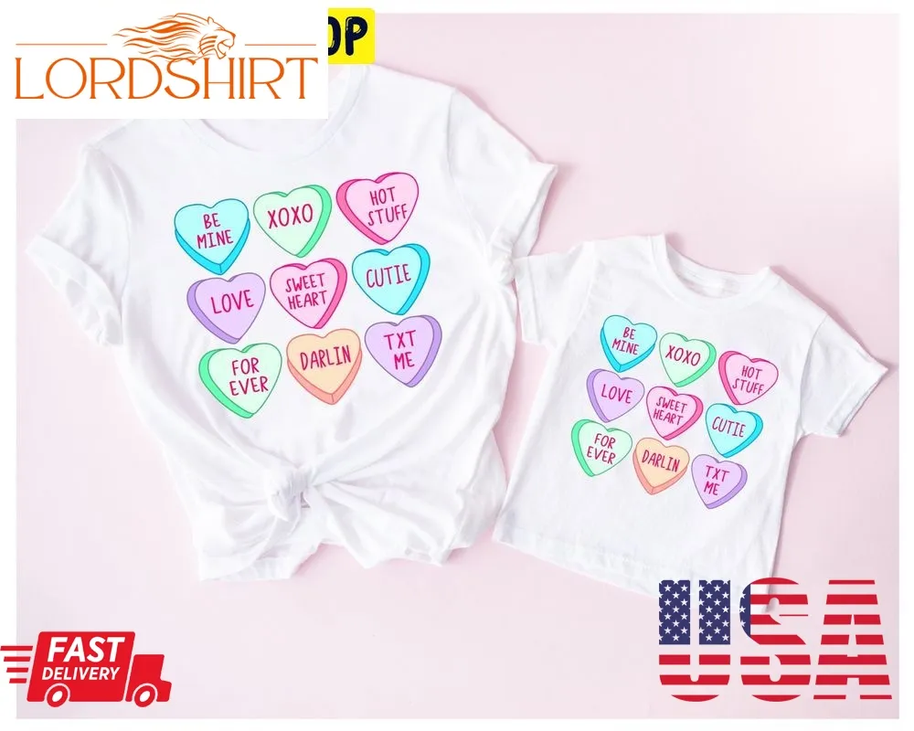 Candy Hearts Valentines Trending Unisex Shirt