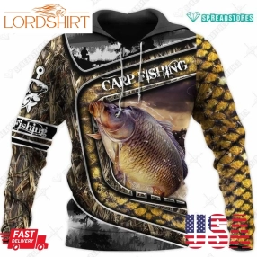 Carp Fishing Camo All Over Printed Hoodie