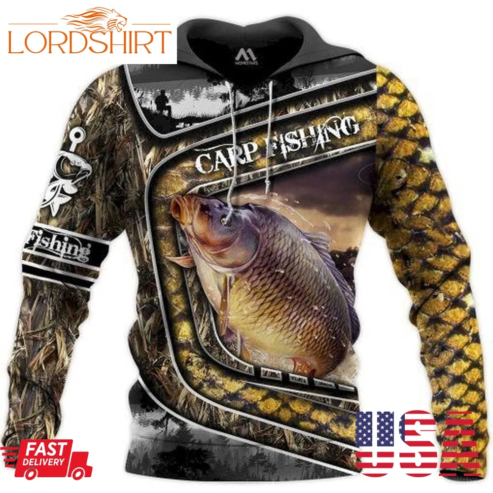 Carp Fishing Camo Carp Fishing Camo 3D Hoodie Sweatshirt