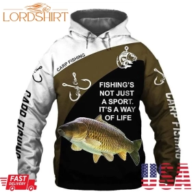 Carp Fishing Fishing's Not Just A Sport 3D Hoodie Carp Fishing Gift For Dad Men