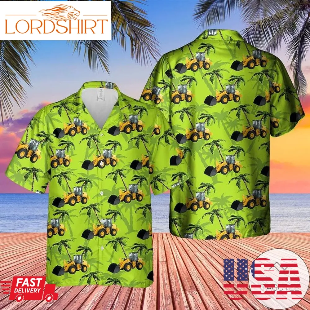 Cat 920 Compact Wheel Loader Hawaiian Shirt