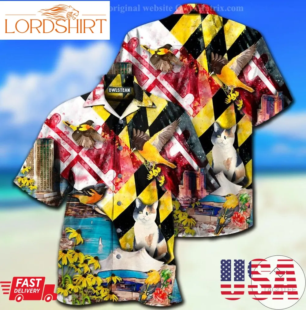 Cat Beautiful Maryland State Hawaiian Shirt