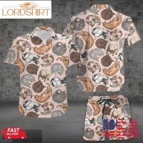 Cat Lover Hawaii Shirt And Short Set