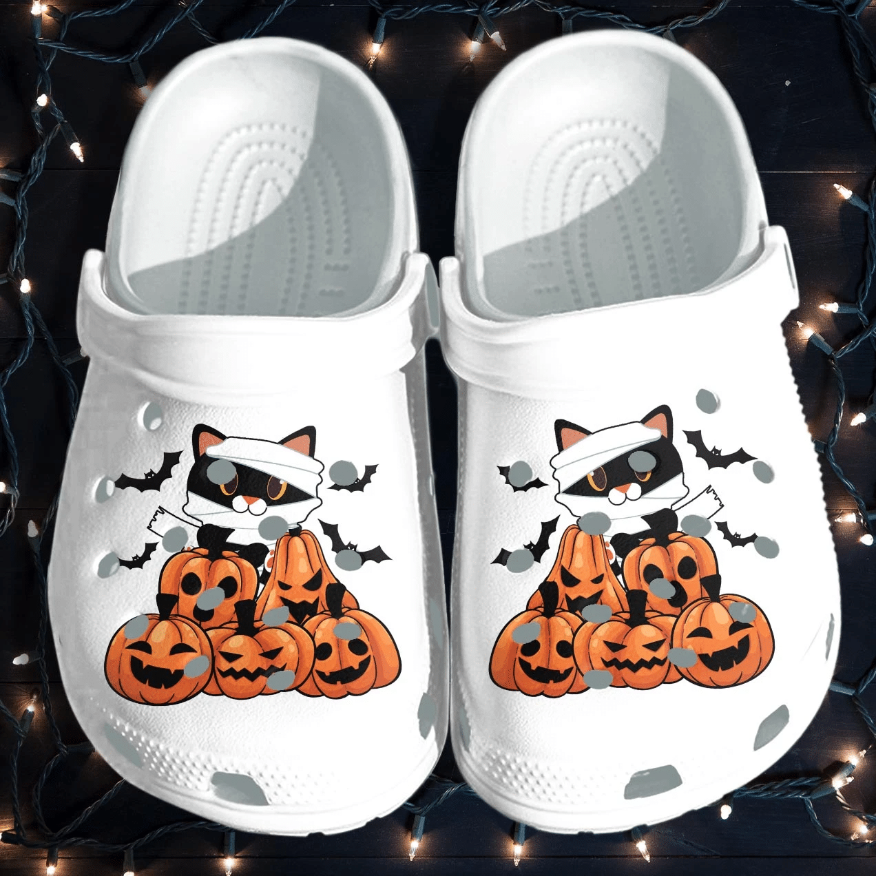 Cat Mummy Pumpkin Cute Halloween Shoes Clog Crocs Crocband Clog Birthday Gift For Women Girl