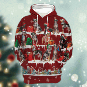 Catahoula Leopard Snow Christmas 3D Hoodie