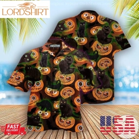 Cats Pumpkins Halloween Hawaiian Shirt