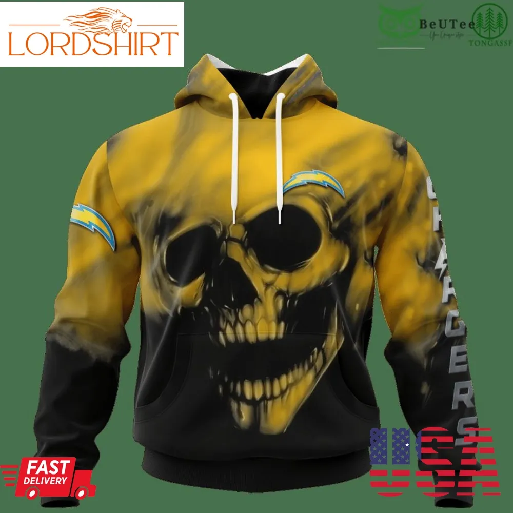 Chargers Fading Skull American Football 3D Hoodie Sweatshirt Nfl