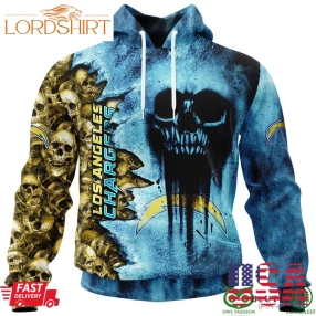 Chargers Halloween Cemetery Skull 3D Hooodie Sweatshirt