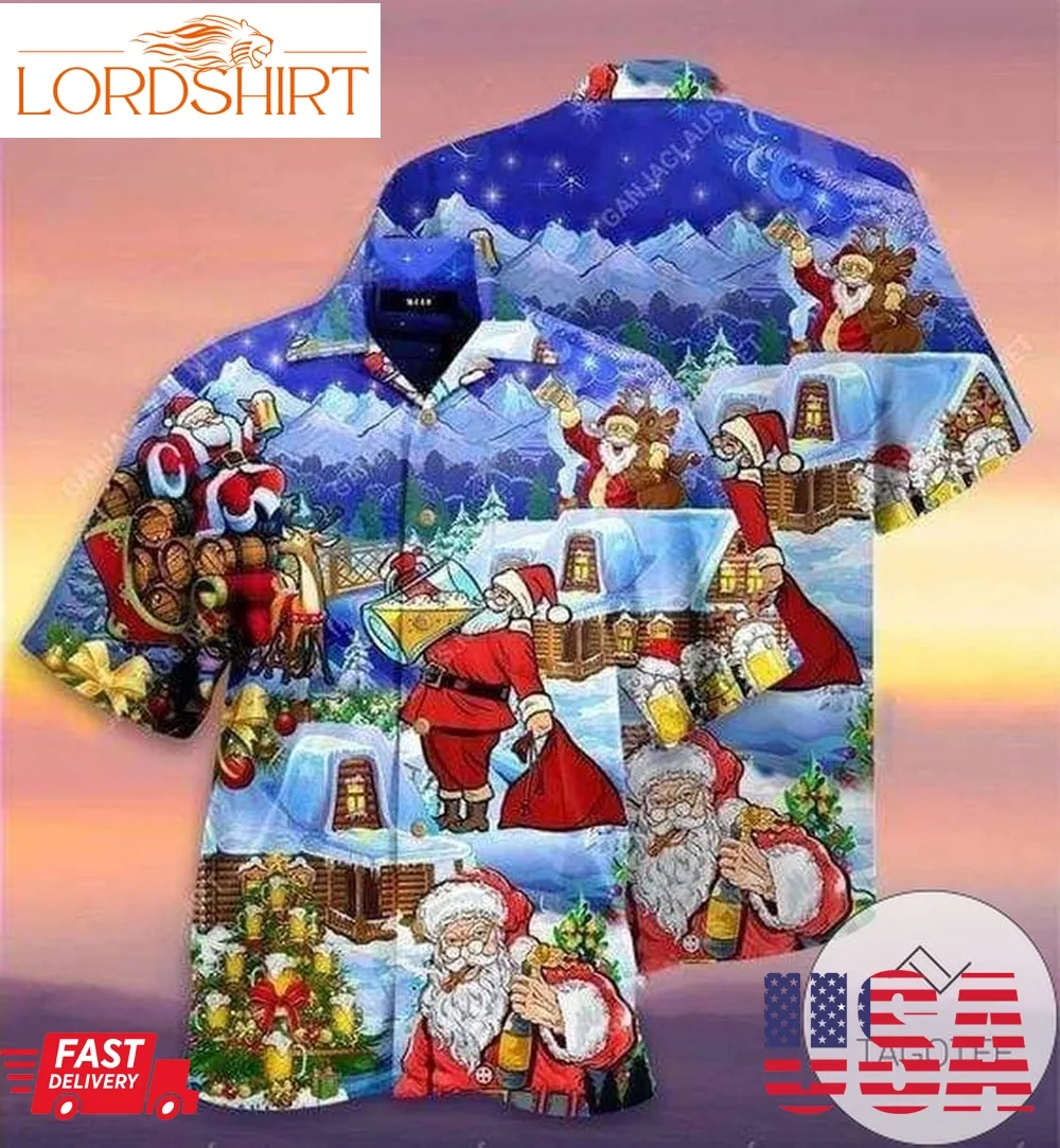 Check Out This Awesome Hawaiian Aloha Shirts Beery Christmas Santa Claus