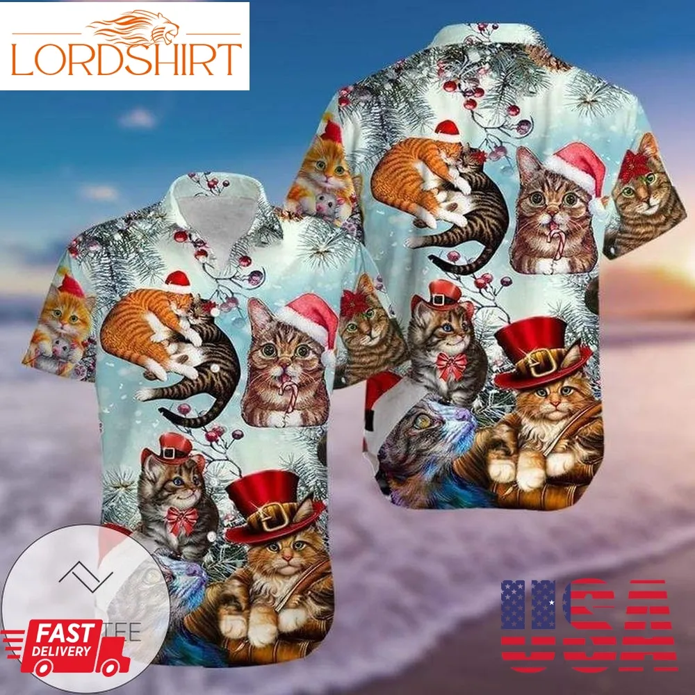 Check Out This Awesome Hawaiian Aloha Shirts Believe In Magic Of Christmas Cute Cats H