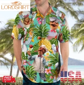 Chef Chef With Chest Pocket Midlength Swim Shortsbeach Shorts Flower Hawaii Shirt
