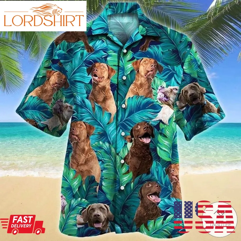 Chesapeake Bay Retriever Dog Hawaiian Shirt