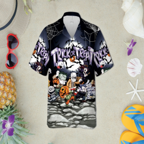 Chibi Halloween Trick Or Treat Hawaiian Shirt