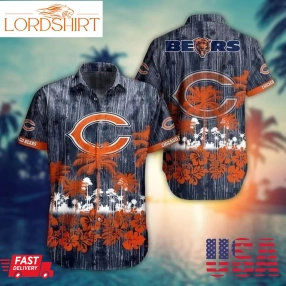 Chicago Bears Orange Tree Hawaiian Shirt