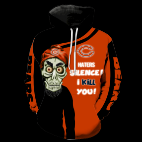 Chicago Bears Skull Full All Over Print K1197 Hoodie Zipper