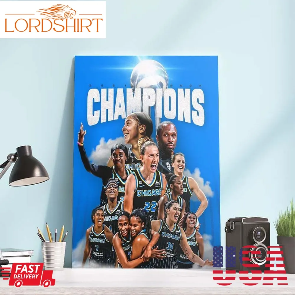 Chicago Sky 2021 Wnba Champions Poster Canvas