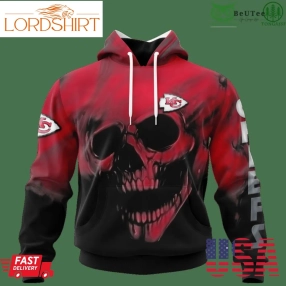 Chiefs Fading Skull American Football 3D Hoodie Sweatshirt Nfl