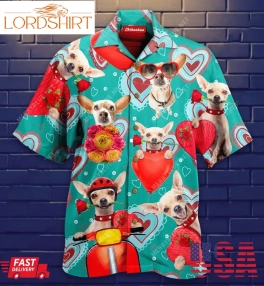 Chihuahua Happy Valentine Hawaiian Shirt