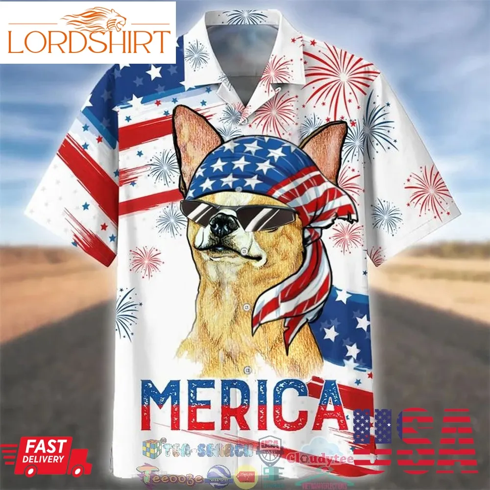 Chihuahua Merica 4Th Of July Hawaiian Shirt  Saleoff