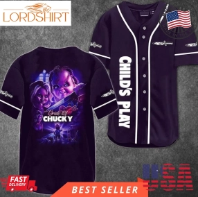 ChildS Play Horror Movies Chucky Baseball Customized Horror Horror Jersey Halloween 1 Baseball Jersey