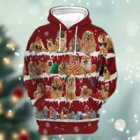 Chow Chow Snow Christmas 3D Hoodie