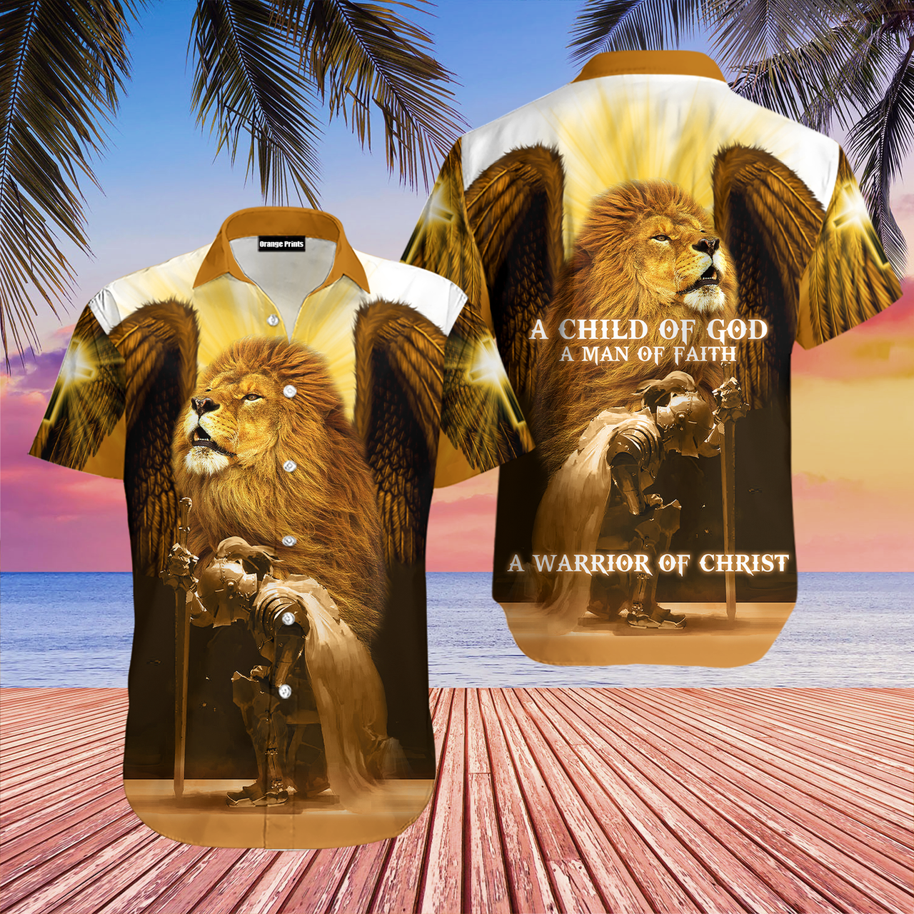 Christian Jesus Catholic Lion Aloha Hawaiian Shirt