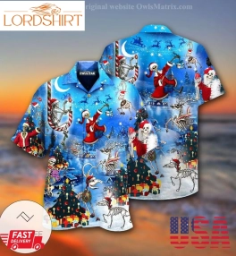 Christmas And Skull Merry Xmas Limited Hawaiian Shirt