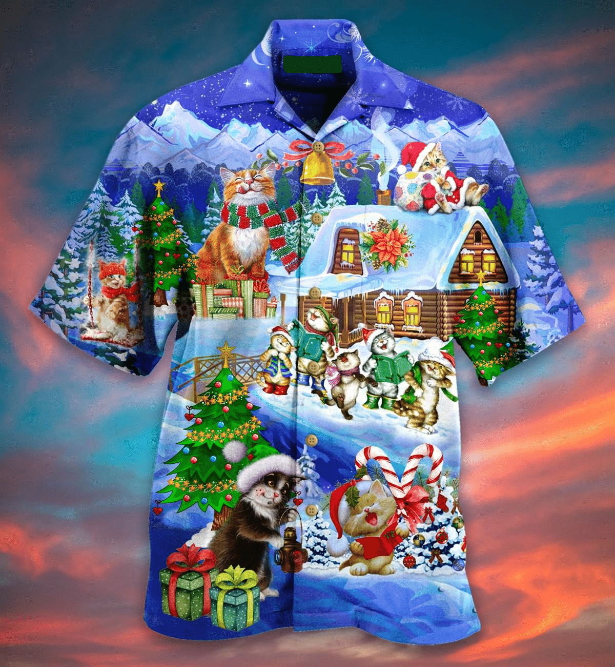 Christmas Cats Santa Love Gift  Hawaiian Shirt  Haws06fnn140921