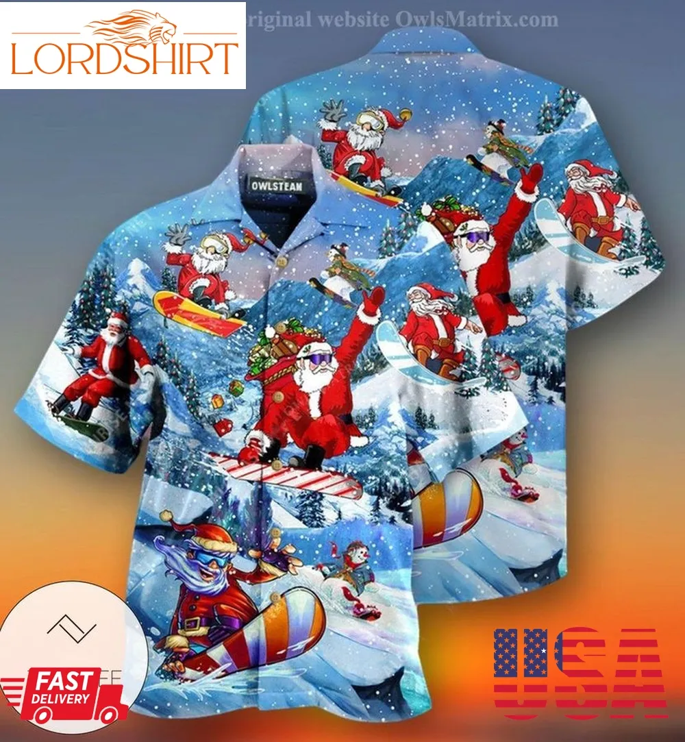 Christmas Close To Heaven Down To Earth Snowboarding Limited Hawaiian Shirt