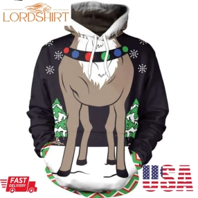 Christmas Deer Feet Christmas 3D Hoodie For Men Women S To 5Xl