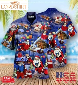 Christmas Flying Super Santa Edition Hawaiian Shirt