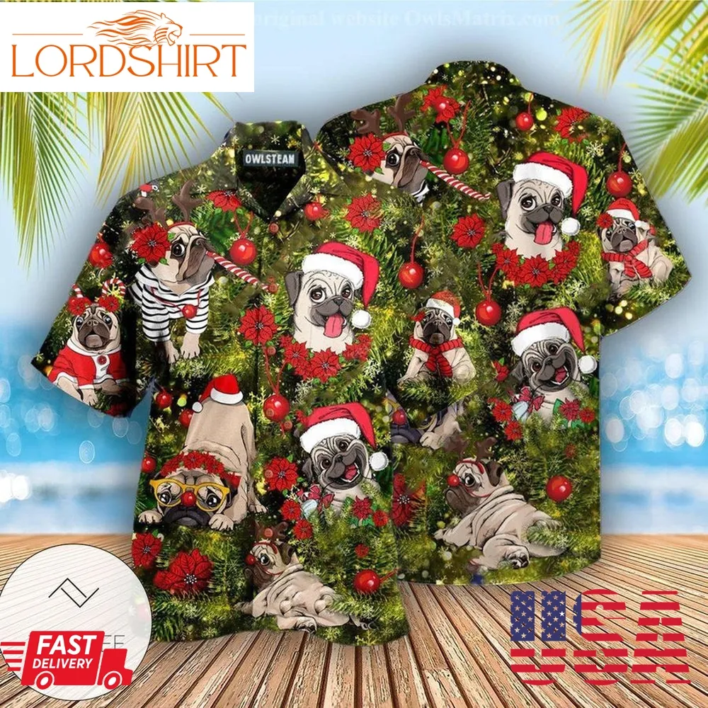 Christmas Have Yourself A Merry Little Pugmas Edition Hawaiian Shirt