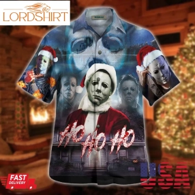 Christmas Ho Ho Ho Michael Myers Face Halloween Hawaiian Shirt