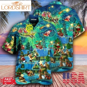 Christmas Holiday The Magical Night Full Print Hawaiian Shirt And Shorts