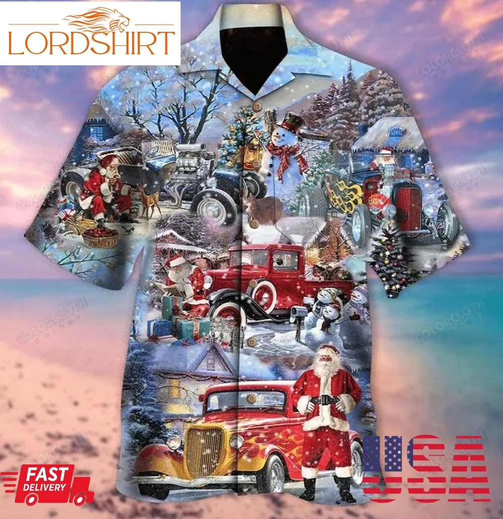 Christmas Is Better With Hot Rod Hawaiian Shirt