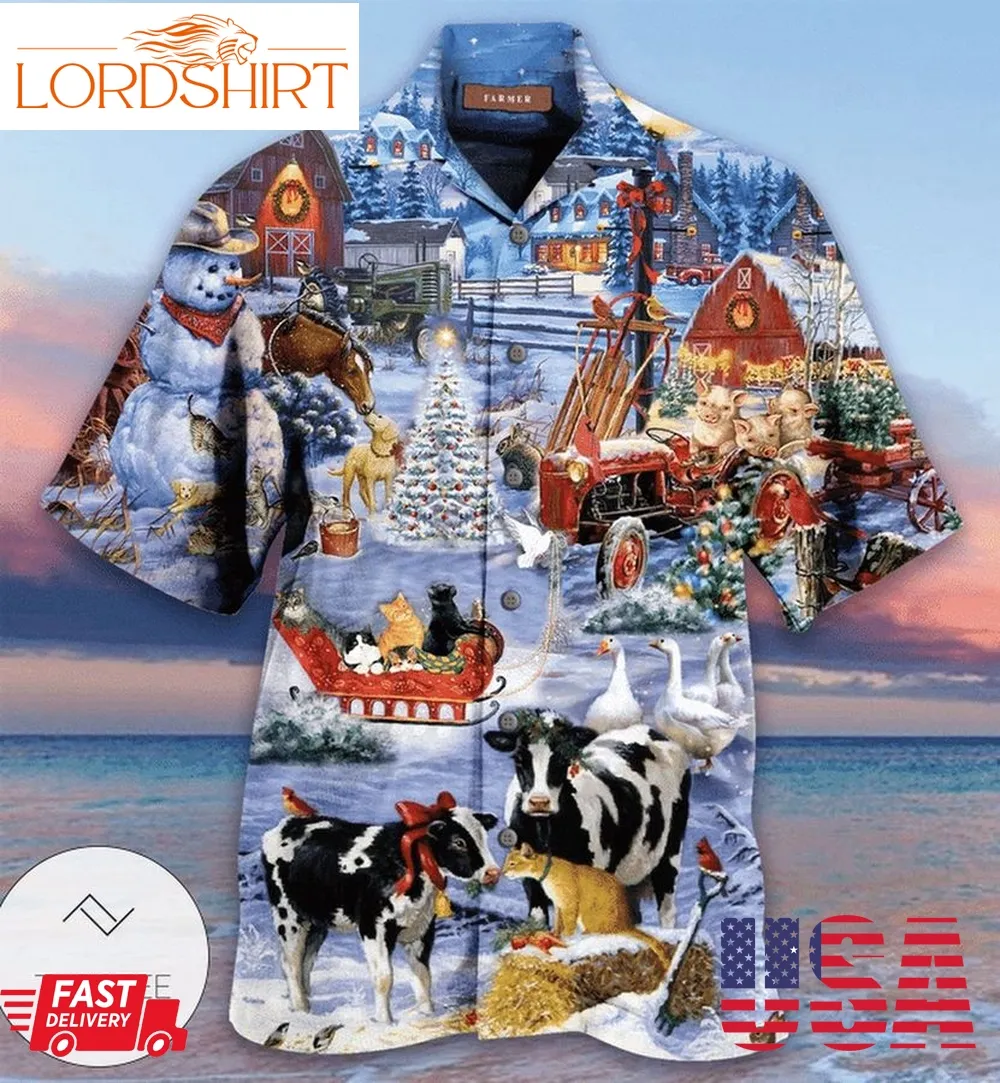 Christmas Love Farm Hawaiian Shirt